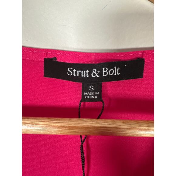 Strut & Bolt Womens Size S Pink Blouse Career Office Lightweight - Picture 7 of 10